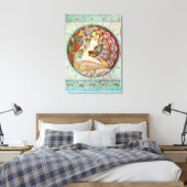 Ivy van Alphonse Mucha Canvas Afdruk (Insitu (Slaapkamer))