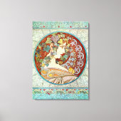 Ivy van Alphonse Mucha Canvas Afdruk (Voorkant)