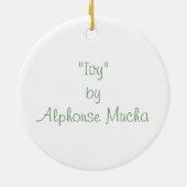 "Ivy" van Alphonse Mucha Ornament (Achterkant)