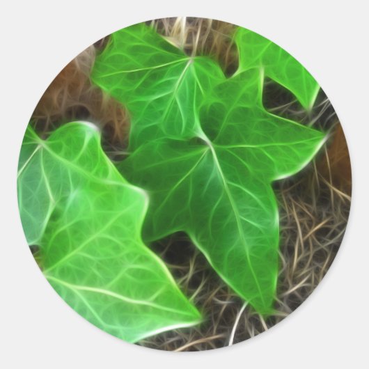 Ivy Vine op Palm Tree 5 Ronde Sticker (Voorkant)