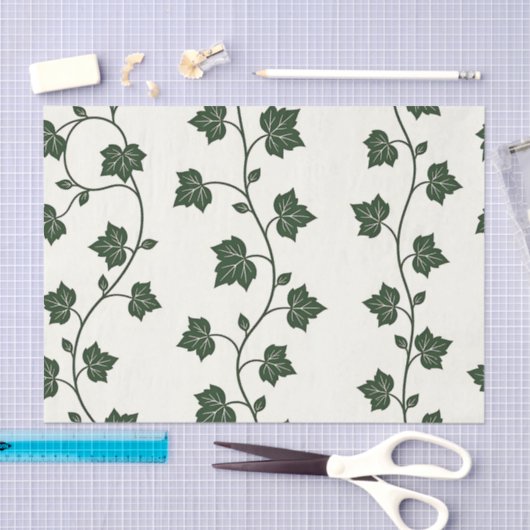 Ivy Vine Seamless Pattern Classic Green Tissuepapier (Craft)