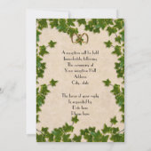 Ivy Wedding Invitation vertrekt Kaart (Achterkant)