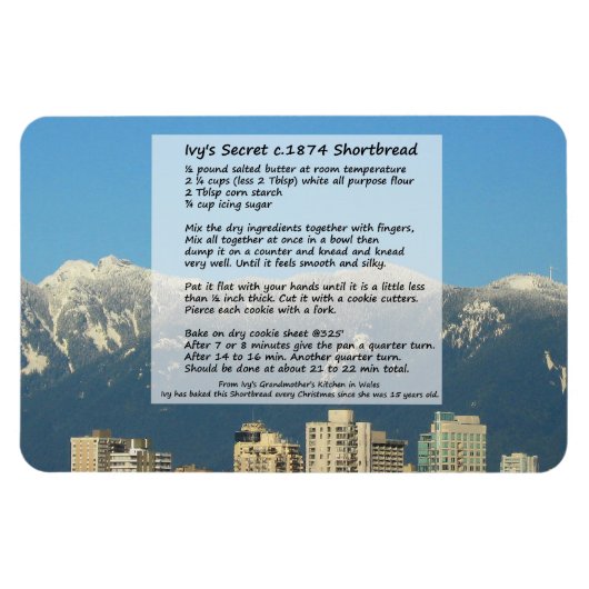 Ivy's 1874 Shortbread Receptenmagneet Magneet (Horizontaal)