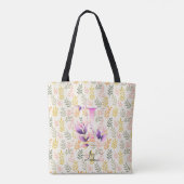 Ivy's Artistic Floral Monogram ontwerp - I Tote Bag (Achterkant)
