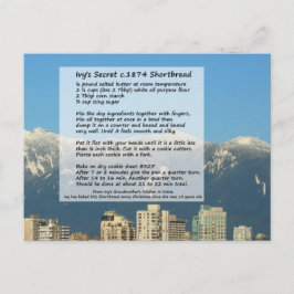 Ivy's Shortbrood Recipe Briefkaart