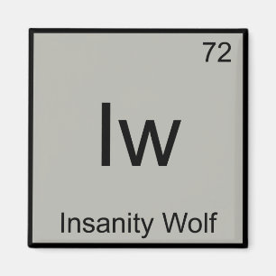 Iw - Gekte Wolf Scheikundig Element Symbool Meme T Magneet