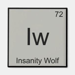 Iw - Insanity Wolf Chemistry Element Symbol Meme T Magneet