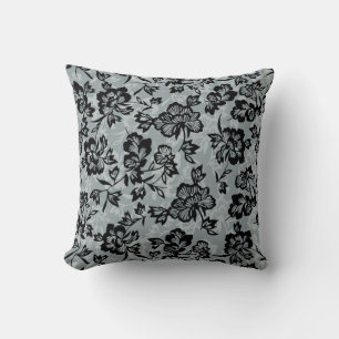 Iwalani  Hawaïaanse houtskool Bloemen Kussen