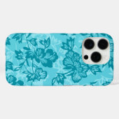Iwalani Hawaiian Blauwgroen Floral Case-Mate iPhone Case (Achterkant (horizontaal))