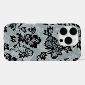 Iwalani  Hawaiian Charcoal Gray Floral Case-Mate iPhone Case (Achterkant (horizontaal))