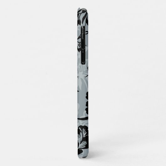 Iwalani  Hawaiian Charcoal Gray Floral Case-Mate iPhone Case (Achterkant/links)
