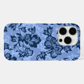 Iwalani  Hawaiian Denim Blue Floral Case-Mate iPhone Case (Achterkant (horizontaal))