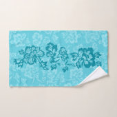 Iwalani  Hawaiian Floral Coordinates-Blauwgroen Bad Handdoek (Handdoek)
