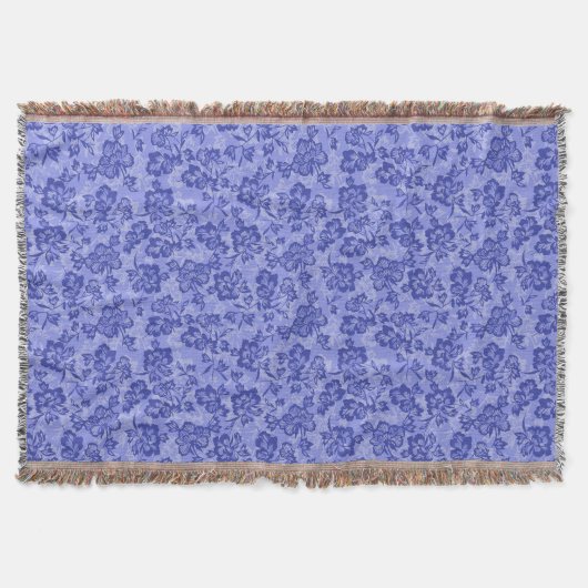 Iwalani  Hawaiian Lila Floral Deken (Voorkant)