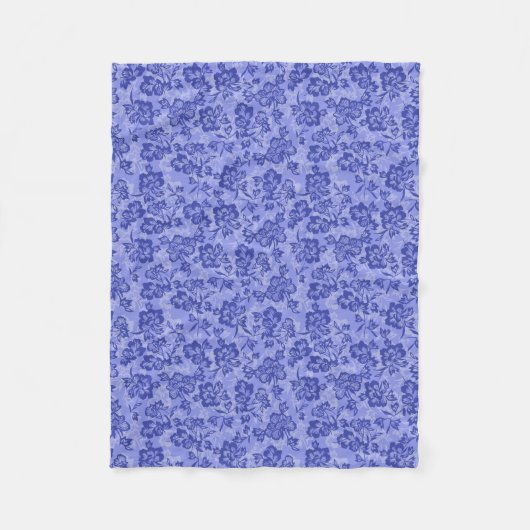 Iwalani  Hawaiian Lila Floral Fleece Deken (Voorkant)
