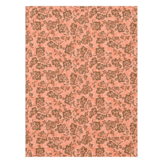 Iwalani  Hawaiian Papaya Floral Tafelkleed (Voorkant)