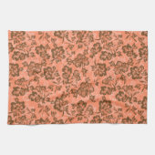 Iwalani  Hawaiian Papaya Floral Theedoek (Horizontaal)