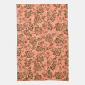 Iwalani  Hawaiian Papaya Floral Theedoek (Verticaal)