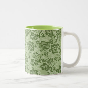 Iwalani Vintage Hawaiaanse Mos Bloemen Tweekleurige Koffiemok