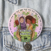 IWD 2026 Give To Gain Mandala Knop | Groot Ronde Button 7,6 Cm