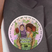 IWD 2026 Give To Gain Mandala Knop | Groot Ronde Button 7,6 Cm