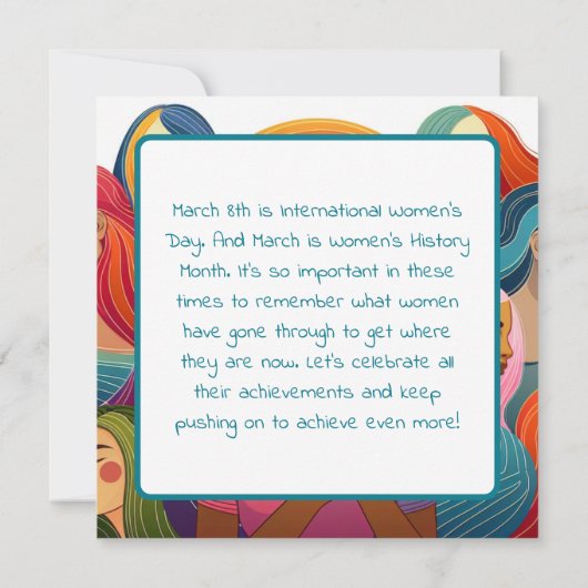 IWD | 8 maart is het Internationale Vrouwendag (Achterkant)