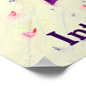 IWD Awareness Ribbon Paars Angel Poster Art Print (Hoek)