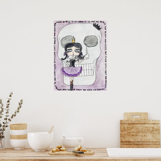 IWD GothGirlSceleton Poster (Keuken)