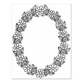 IWD Ovale Lijst 4" x 5" Rubber Stamp Rubberstempel (Afrduk)