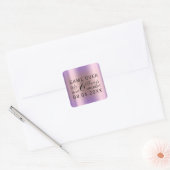 ìWedding Mr Right Mrs Right Game Over Paars Vierkante Sticker (Envelop)