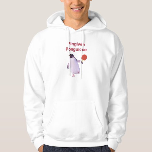 iWin Lose Penguin Ping Pong Hoodie (Voorkant)