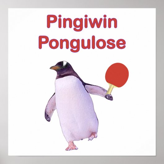iWin Lose Penguin Ping Pong Poster (Voorkant)