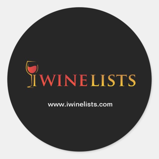 iWineLijsten Ronde Sticker (Voorkant)