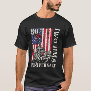 Iwo Jima 80e verjaardag strijd WWII veteraan 4e T-shirt