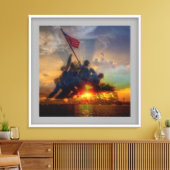 Iwo Jima-afbeelding Canvas Afdruk (Insitu (Woonkamer))