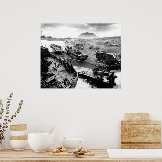 Iwo Jima Beach Poster (Keuken)