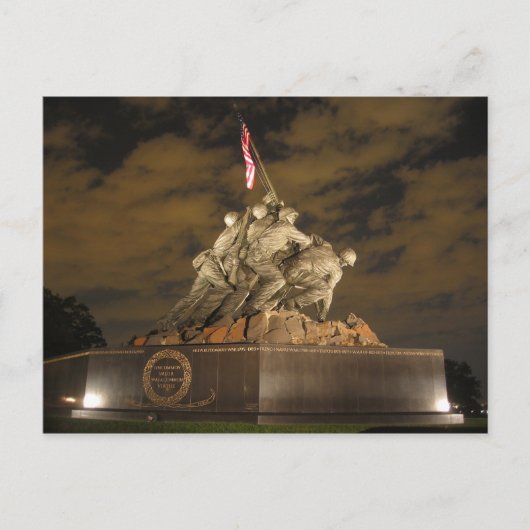 Iwo Jima bij nacht Briefkaart (Voorkant)
