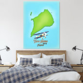 Iwo Jima Japan eiland kaart Canvas Afdruk (Insitu (Slaapkamer))