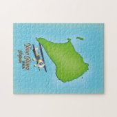 Iwo Jima Japan eiland kaart Legpuzzel (Horizontaal)