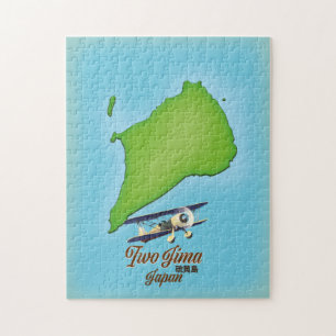 Iwo Jima Japan eiland kaart Legpuzzel