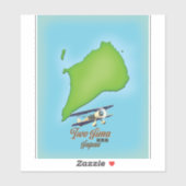 Iwo Jima Japan eiland kaart Sticker (Vel)