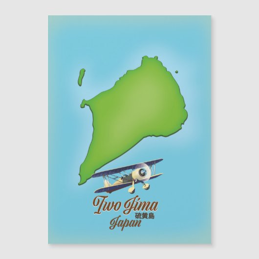 Iwo Jima Japan-eilandkaart (Voorkant)