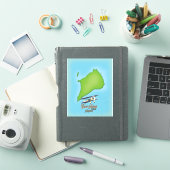Iwo Jima Japan-eilandkaart Sticker (iPad Cover)