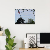 Iwo Jima Marines Memorial Monument in Arlingon, VA Poster (Thuiskantoor)