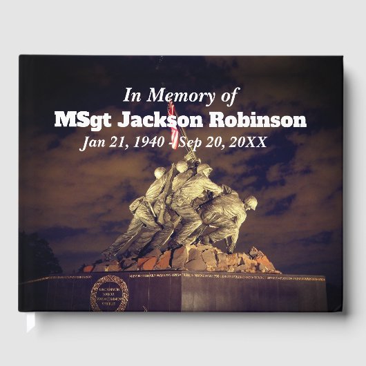 Iwo Jima Memorial USA Veteran Gastenboek (Voorkant)