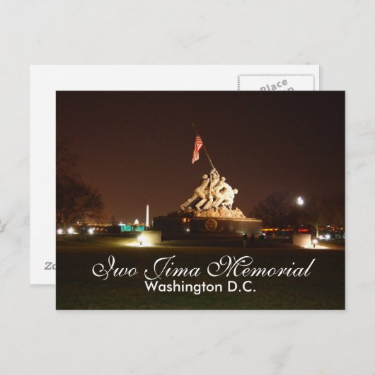 Iwo Jima Memorial, Washington D.C. Briefkaart (Voorkant / Achterkant)