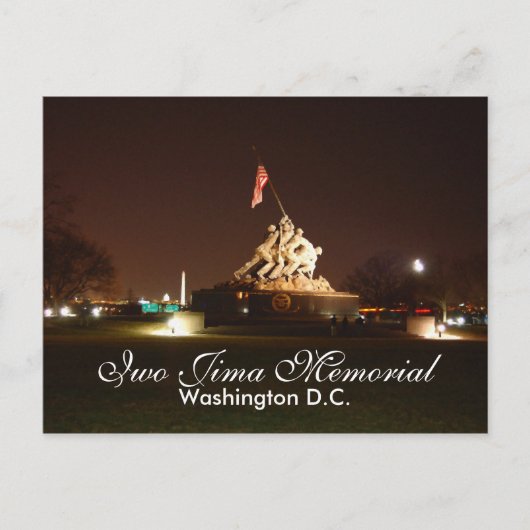 Iwo Jima Memorial, Washington D.C. Briefkaart (Voorkant)