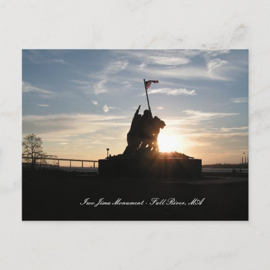 Iwo Jima Monument - Herfst River, MA Briefkaart (Voorkant)