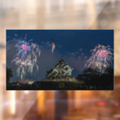 Iwo Jima tijdens vuurwerk op 4 juli Raamsticker (Vel 2)