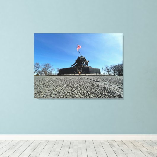 Iwo Jima uitgerekt canvas (Insitu (Houten vloer))